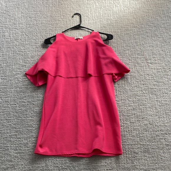 Zara Vibrant Pink Cold Shoulder Blouse - Picture 1 of 2